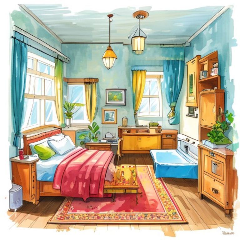English House Rooms İngilizce Ev Odaları
